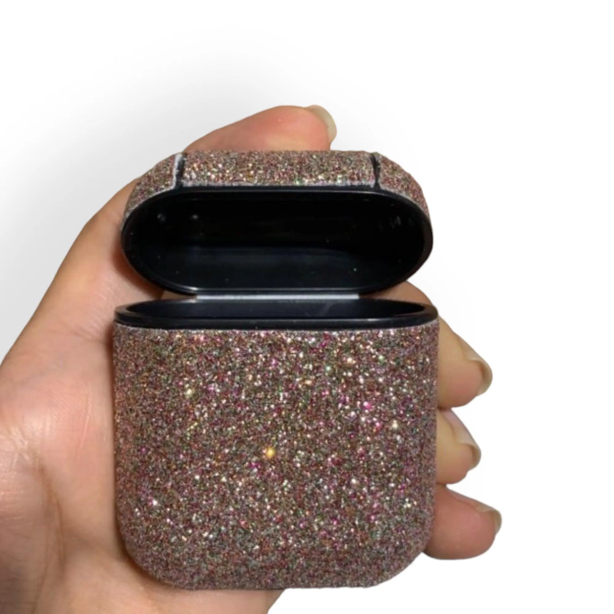 Exterior Glittery Air Pods Carrying Case