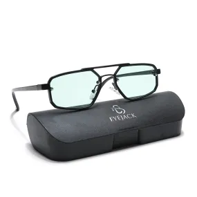 Eyejack Black Rectangle Sunglasses for Men & Women (5229CL856)