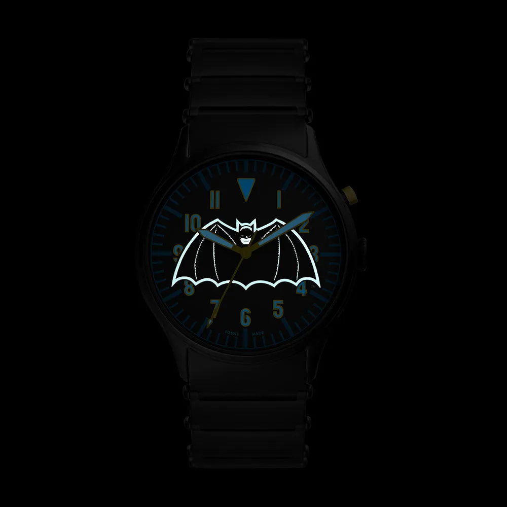 Fossil Batman Heritage LED Black Stainless Steel Limited Edition Watch Set LE1129SET