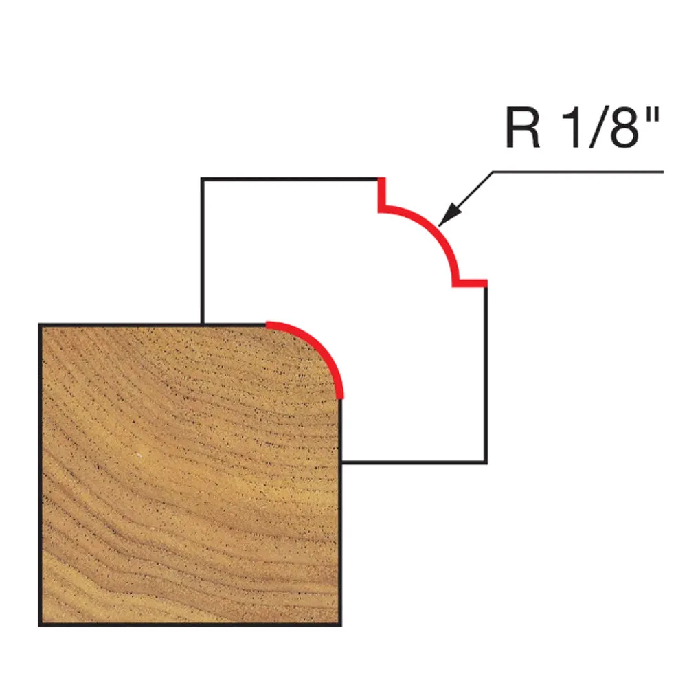 Freud Rounding Over Bit 1/2" Shank x 1/8" Radius