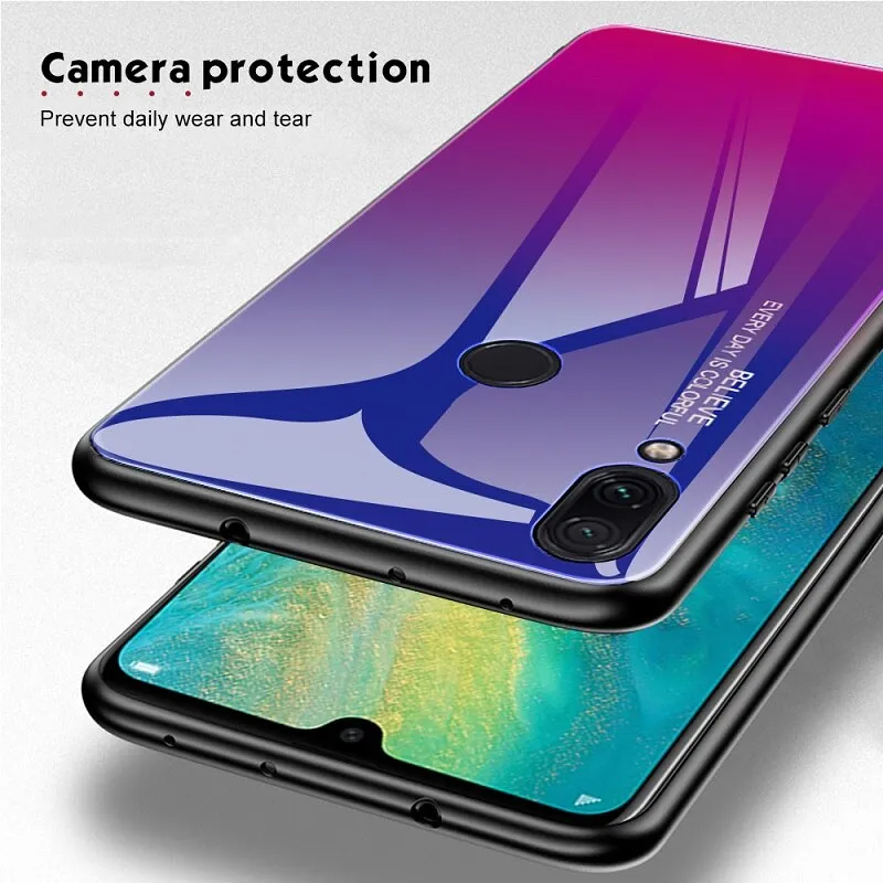 GETIHU Phone Case For Xiaomi Mi 9 9T SE 8 Lite A2 MIX 2S 3 Max 3 2 Luxury Tempered Glass Mobile Cell Phone Protective Back Cover