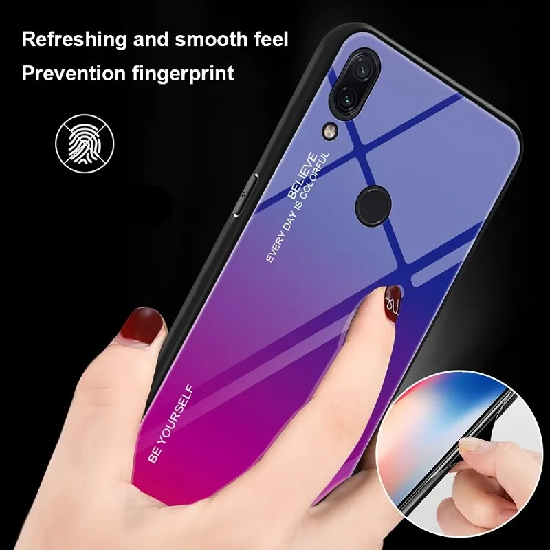 GETIHU Phone Case For Xiaomi Mi 9 9T SE 8 Lite A2 MIX 2S 3 Max 3 2 Luxury Tempered Glass Mobile Cell Phone Protective Back Cover