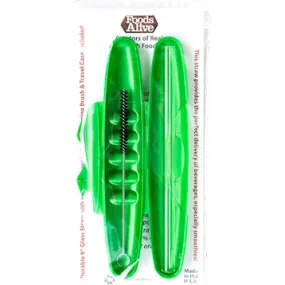 Glass Straw 8-inch w/Carrying Case by Foods Alive