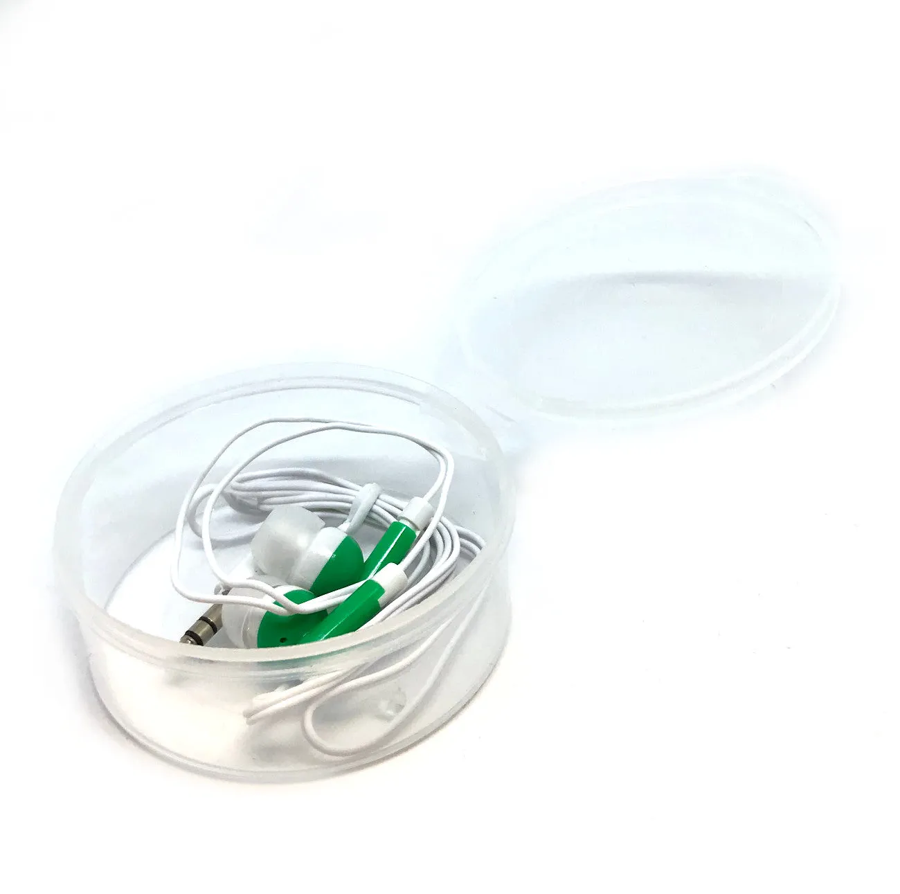 Green Stereo Earbud Headphones