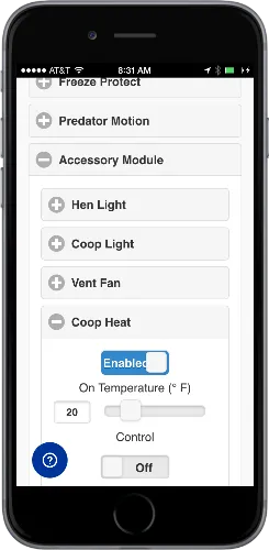 Heat Control Module for Coop Tender Automatic Chicken Coop Door