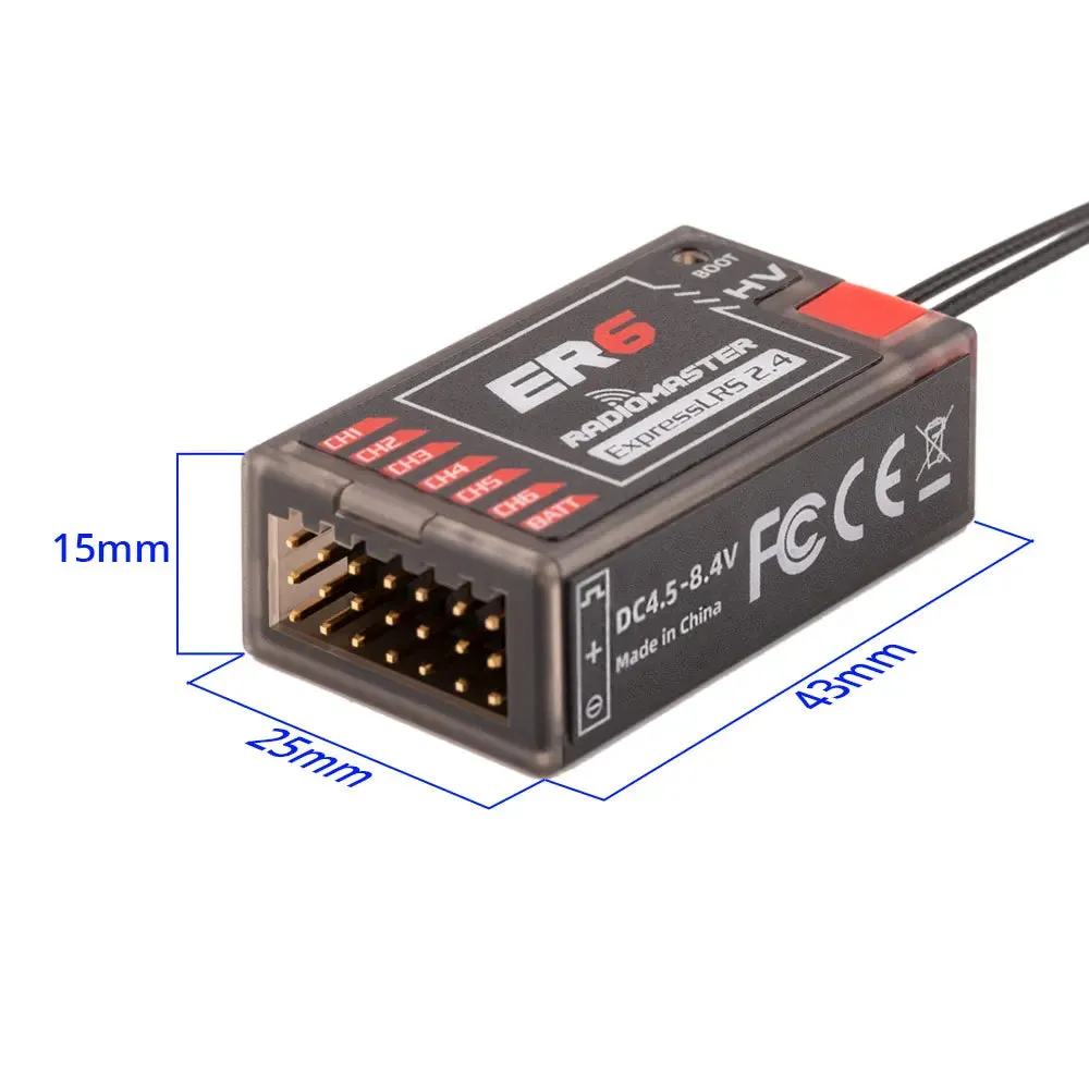 High-Performance 4-8CH PWM Mini Receiver with ExpressLRS Technology