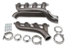 Hooker 8510KHR GM LS TURBO EXHAUST MANIFOLDS (except LS7 & LS9) - Natural Cast Finish