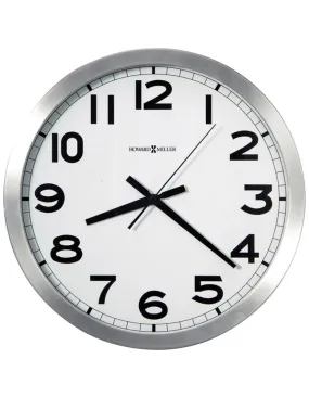 Howard Miller Spokane Wall Clock - White Dial - Aluminum Case