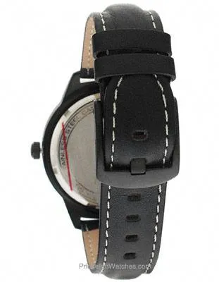 Jorg Gray 1950 Mens Date Watch - Black Steel - Black Dial - Black Leather