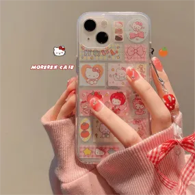 Kawaii Handmade Kitty Sticker iPhone Case With Chain SK495