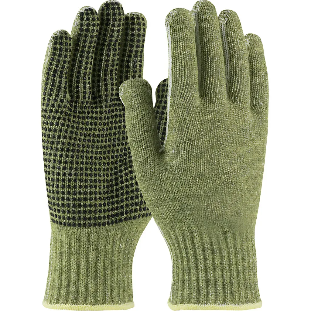 Kut Gard 08-KA740PD/S Seamless Knit ACP / DuPont Kevlar Blended Glove with PVC Dot Grip and Polyester Lining - Economy Weight