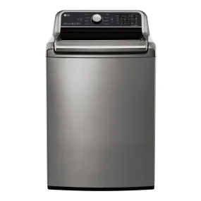 LG - 5.0 cu. ft. Large Smart wi-fi Enabled Top Load Washer - Graphite Steel