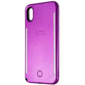 LuMee Duo Instafame LED Case for Apple iPhone Xs Max - Purple Glitter