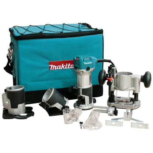 Makita RT0701CX3 1-1/4 HP 10,000-30,000 Rpm Variable Speed Compact Router Kit