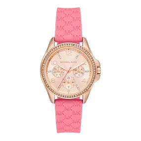 Michael Kors Ladies Watch Mini Pilot 36mm Pink Rose Gold MK7375