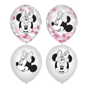 Minnie Mouse Forever latex confetti balloons, 6 per package