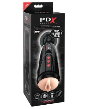 PDX Elite Dirty Talk Starter Stroker - Flesh