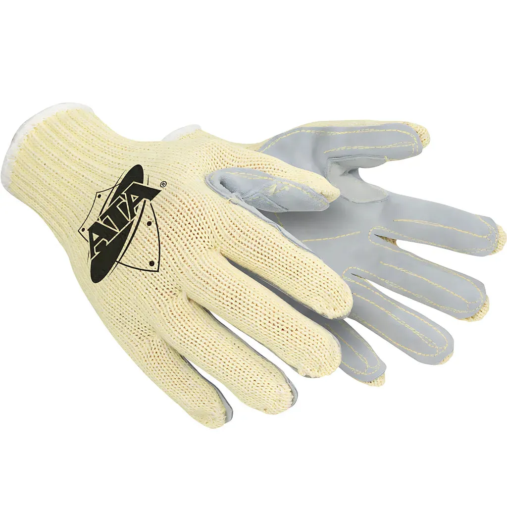 PIP MATA30-BH-M Seamless Knit ATA Technology Blended Glove with Split Cowhide Leather Palm - Knit Wrist