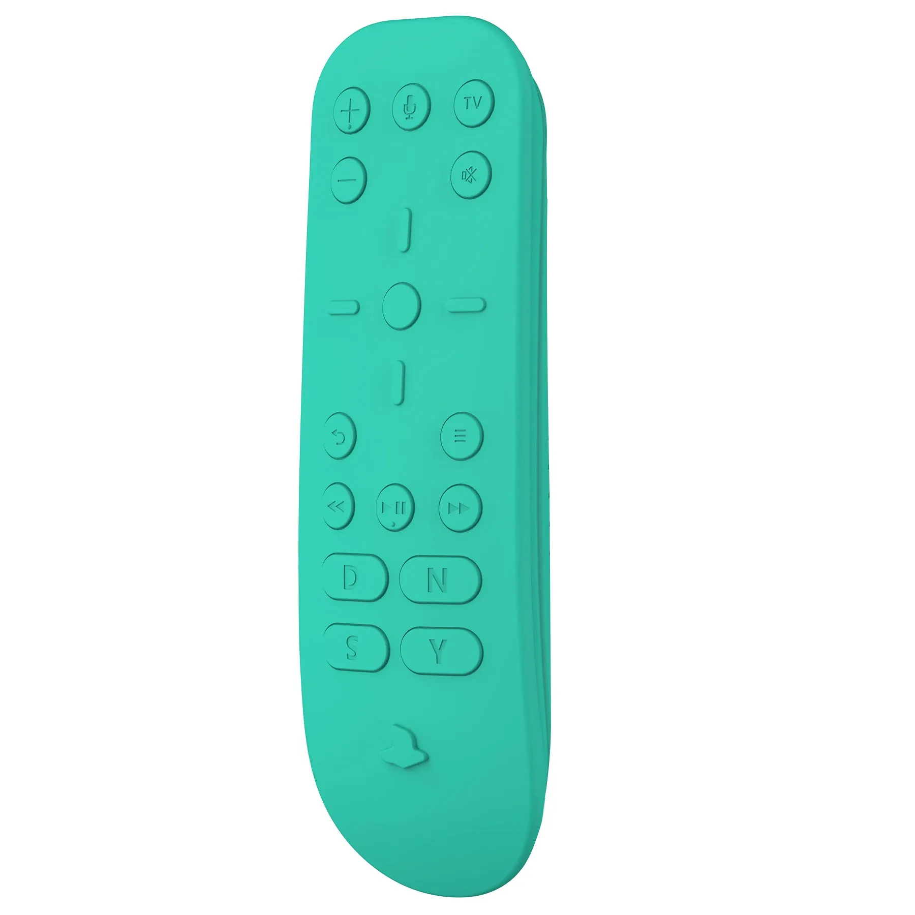 PlayVital Aqua Green Silicone Protective Remote Case for PS5 Media Remote Cover, Ergonomic Design Full Body Protector Skin for PS5 Remote Control - PFPJ075