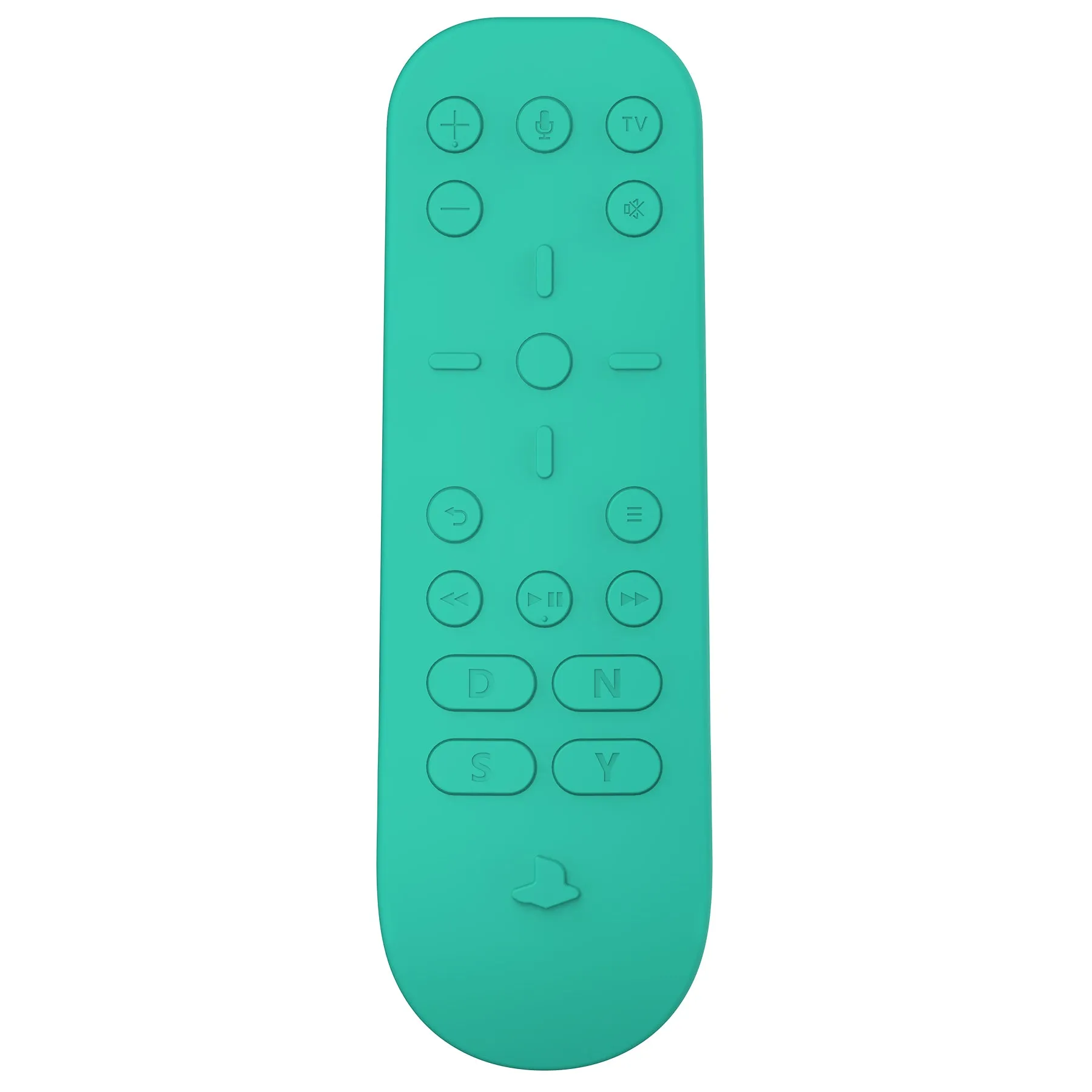 PlayVital Aqua Green Silicone Protective Remote Case for PS5 Media Remote Cover, Ergonomic Design Full Body Protector Skin for PS5 Remote Control - PFPJ075