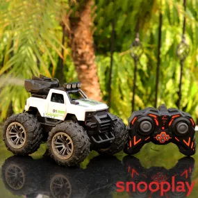 Remote Controlled Spray Stunt Car with LED Lights and One Touch Spray effect (Scale 1:14) - Assorted Colors