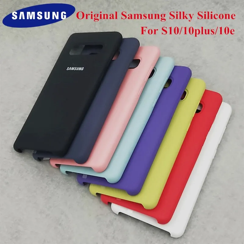 S10 Case Original Samsung Galaxy S10 Plus/S10e Silky Silicone Cover High Quality Soft-Touch Back Protective Shell S 10   S10 E