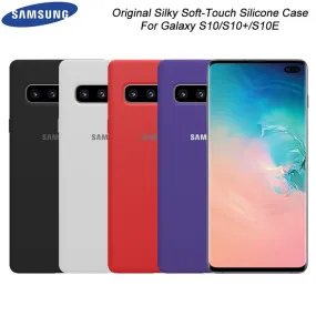 S10 Case Original Samsung Galaxy S10 Plus/S10e Silky Silicone Cover High Quality Soft-Touch Back Protective Shell S 10   S10 E