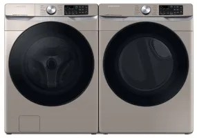 Samsung 5.2 Cu. Ft. Front-Load Washer and 7.5 Cu. Ft. Electric Dryer - Champagne - WF45B6300AC/US /DVE45B6305C/AC