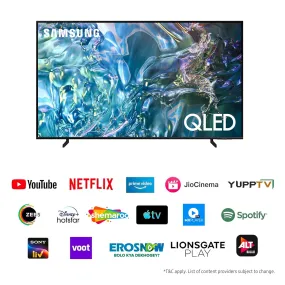 Samsung QA75Q60DAUXXL 189 cm (75 inches) 4K Ultra HD Smart QLED TV (Black)