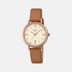 Sheen Women's Analog Leather Watch SX279 - SHE-4540CGL-9AUDF