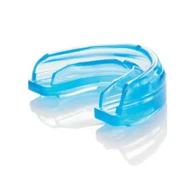 SHOCK DOCTOR DOUBLE BRACE STRAPLESS SPORTS MUAY THAI BOXING MMA MOUTHGUARD Senior Age 12  Blue