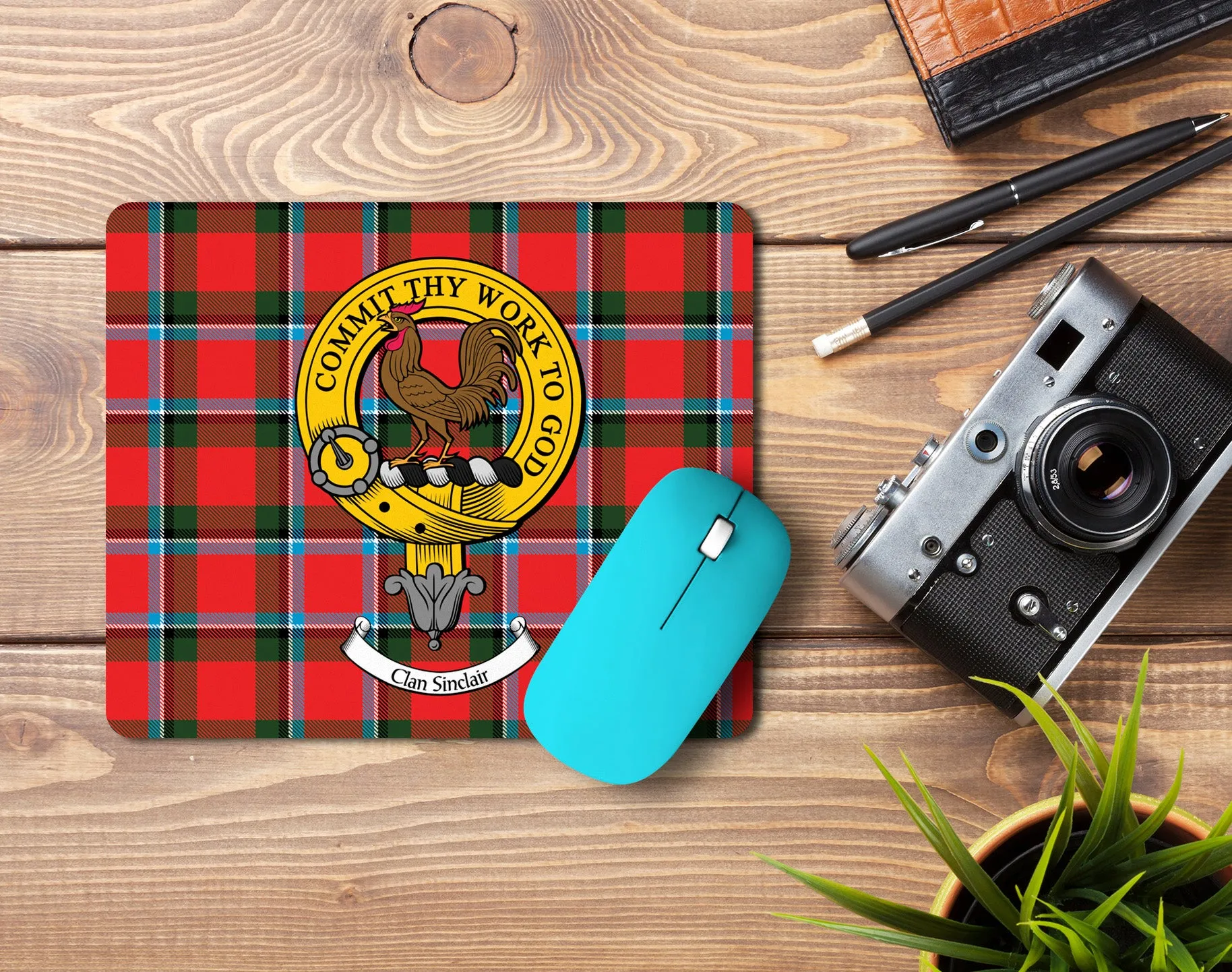 Sinclair Clan Crest Mouse Pad