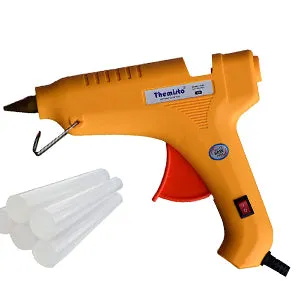 Themisto (TH-GG80) 80W Glue Gun with Triple Power Rapid Heating for Arts and Crafts, Household Sealing, Toys, Repairs and DIY Projects with 5 glue sticks.