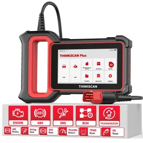 THINKCAR Thinkscan Plus S4 Touchscreen Diagnostic Scan Tool with 28 Reset ABS/SRS/Engine/Transmission/BCM OBD2 Scanner Code Reader Airbag Reset ABS Bleeding Oil Service, EPB, TMPS, Throttle Relearn - TKPS4