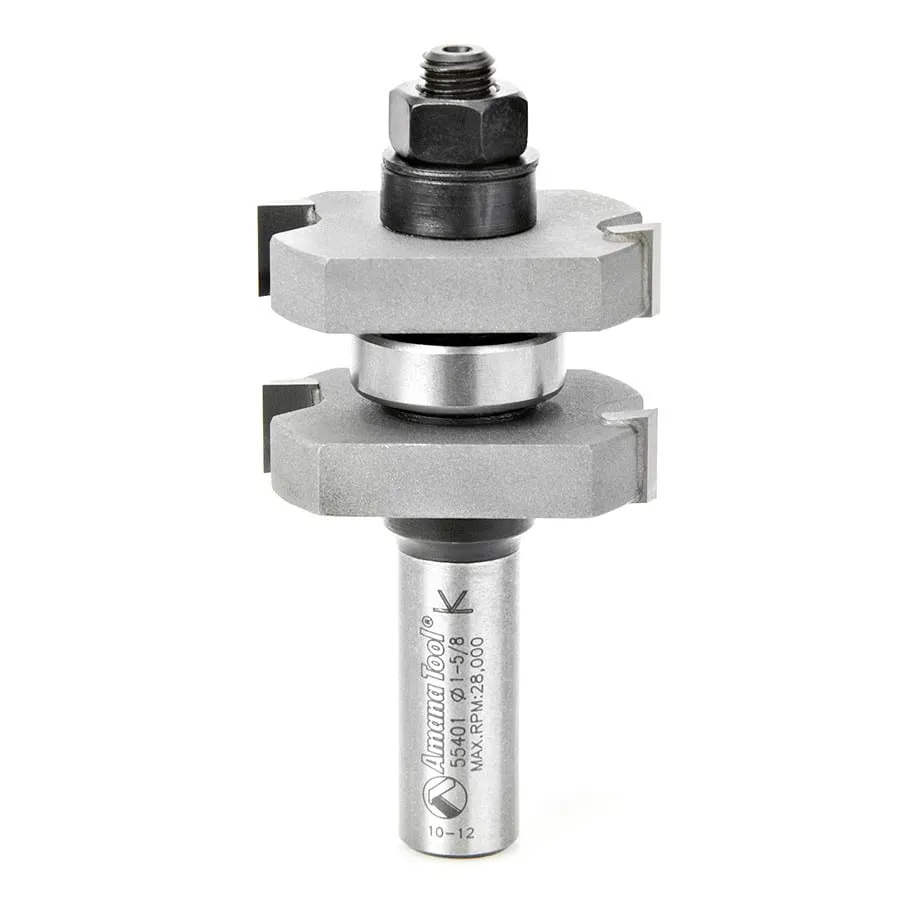 Tongue & Groove Assembly Router Bit | 3⁄8 Kerf x 1 5⁄8 Dia x 1 1⁄8 x 1⁄2" Shank | 55401 | 738685554012