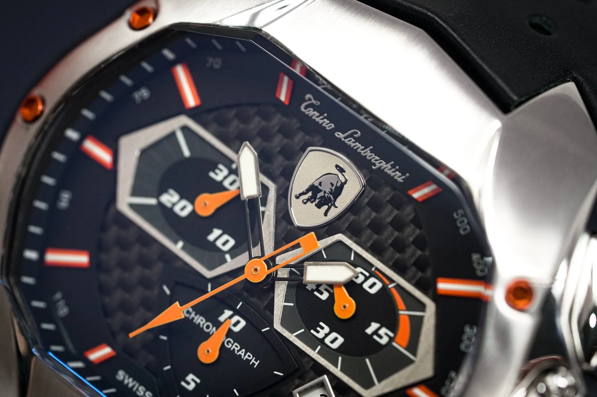 Tonino Lamborghini GT1 Chronograph Watch Steel Orange T9GB-SS