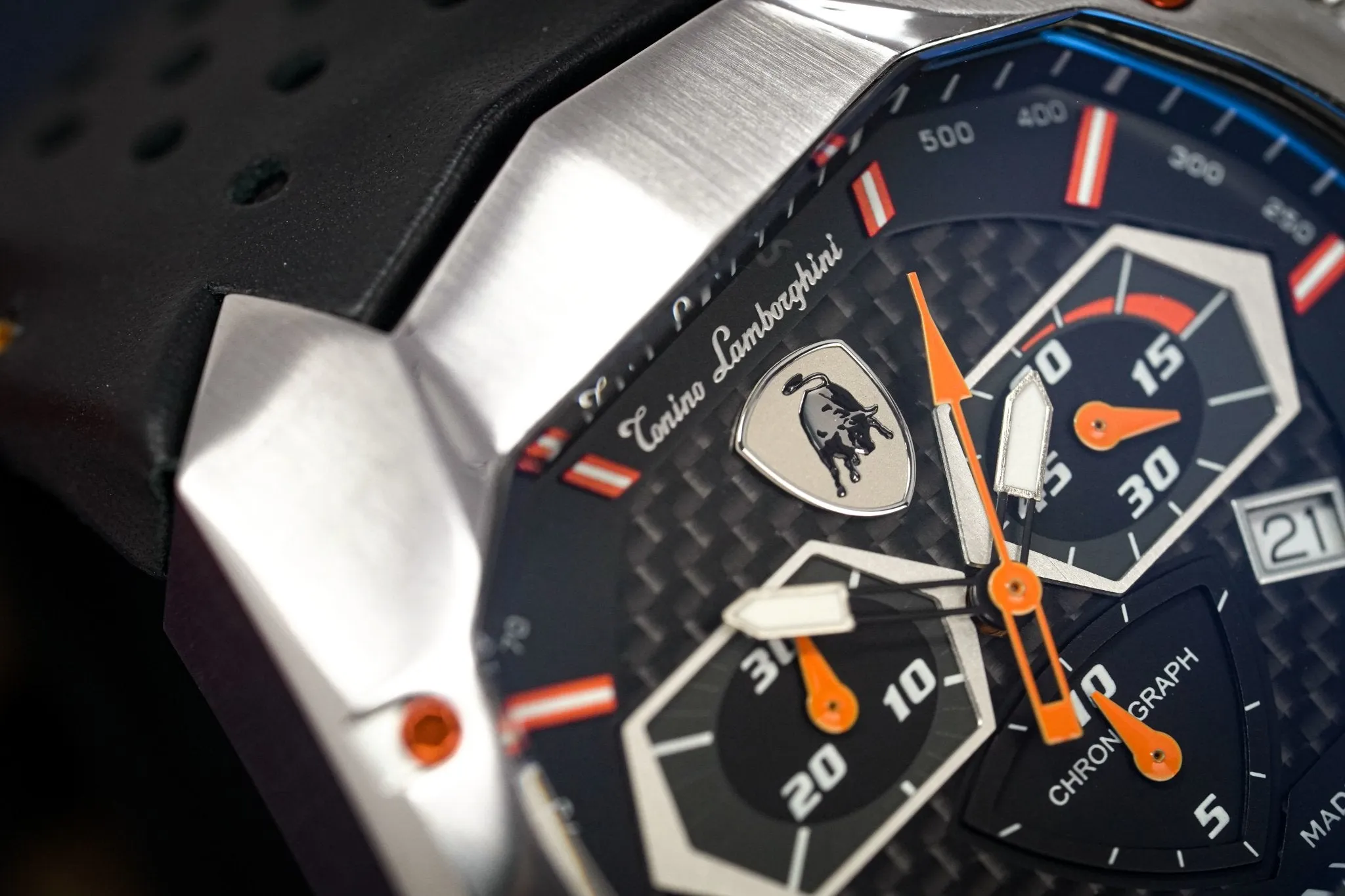 Tonino Lamborghini GT1 Chronograph Watch Steel Orange T9GB-SS