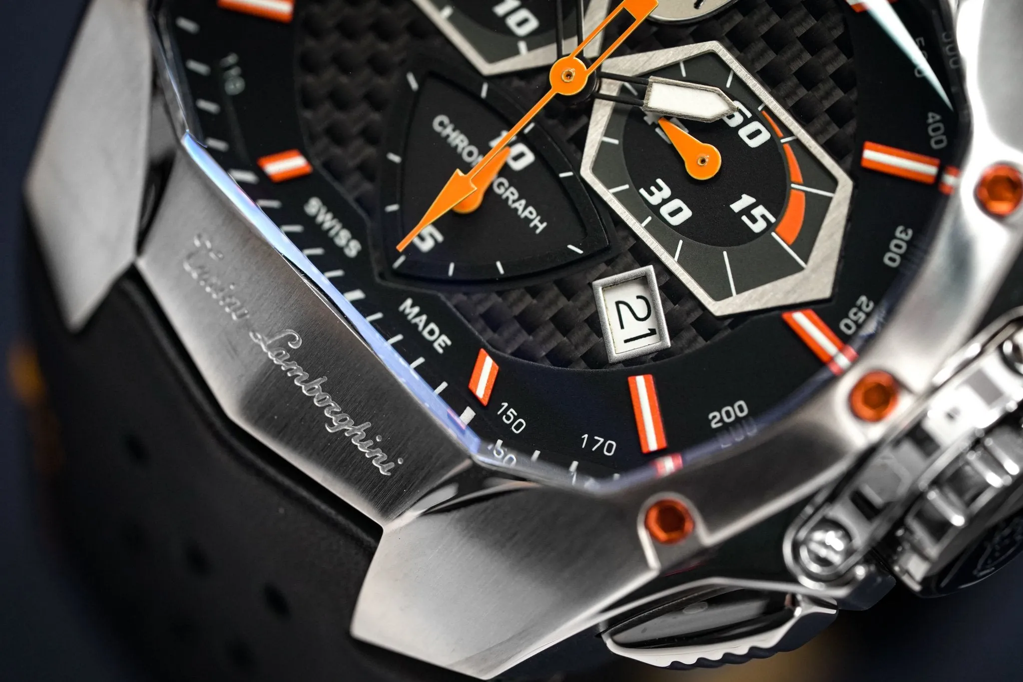 Tonino Lamborghini GT1 Chronograph Watch Steel Orange T9GB-SS