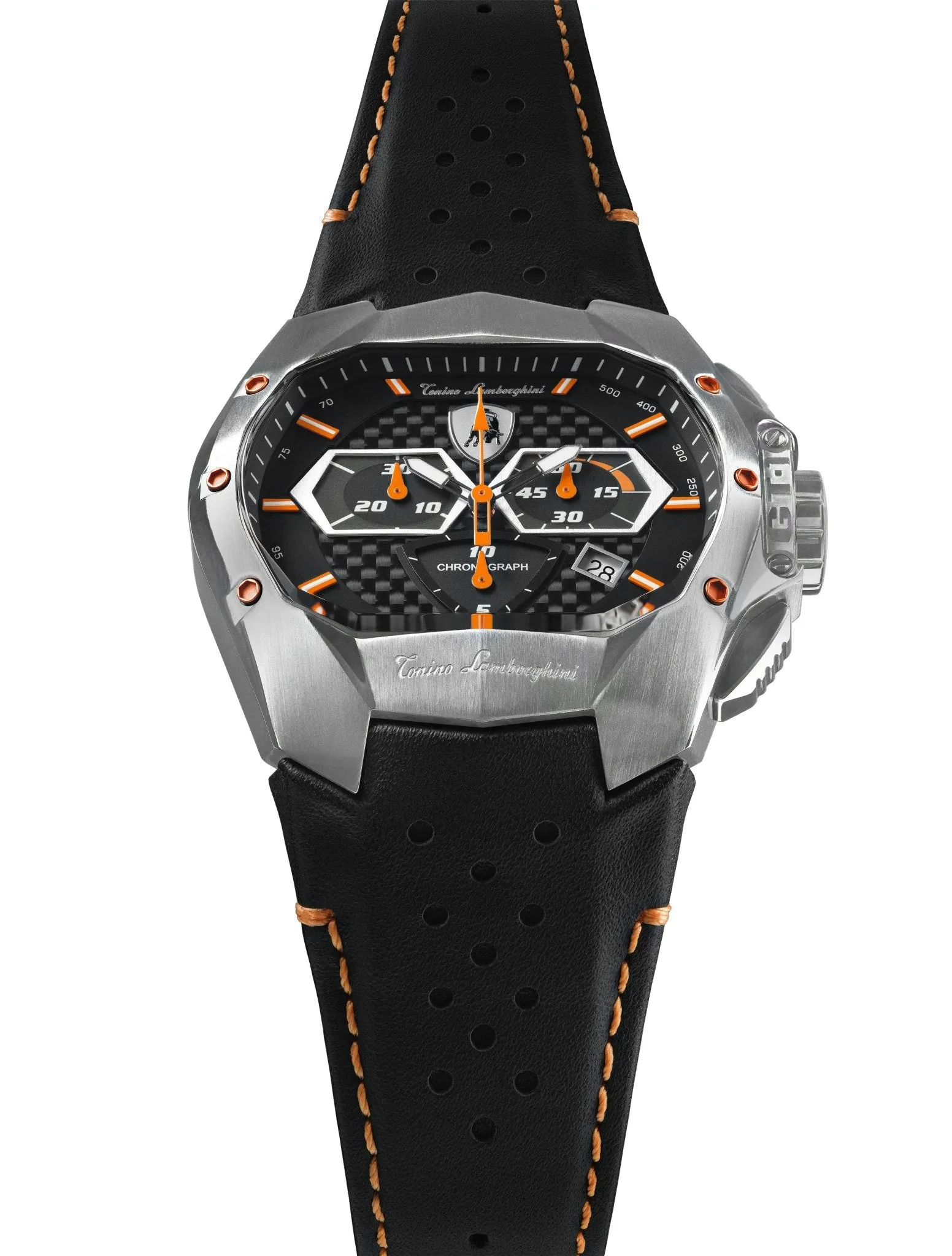 Tonino Lamborghini GT1 Chronograph Watch Steel Orange T9GB-SS