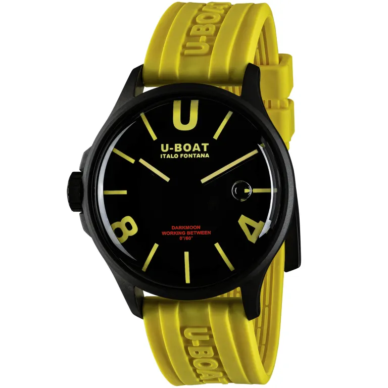 U-Boat Watch Darkmoon 44 Yellow Curve Black PVD 9522