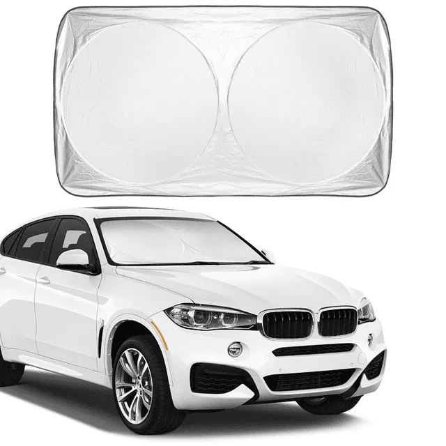 UrbanX Car Windshield Sun Shade for Hyundai Tucson | Durable 240T Material Car Sun Visor for UV Rays, Sun Heat Protection | Car Interior Accessories for Sun Heat | Medium Plus (64 inches x 34 inches)