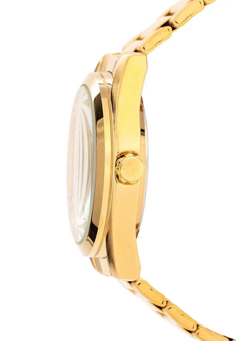 Valentino 20122400-GOLD DIAL Stainless Steel Strap Analog Watch for Men