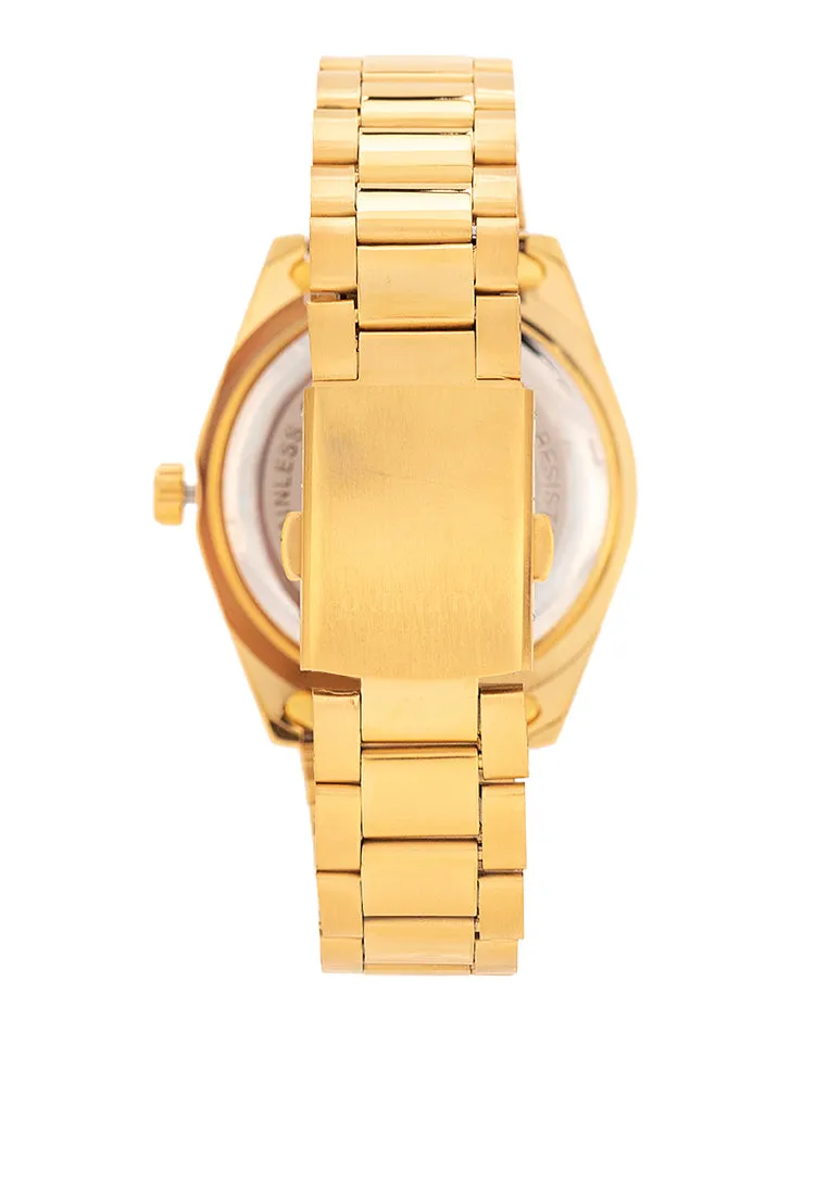 Valentino 20122400-GOLD DIAL Stainless Steel Strap Analog Watch for Men