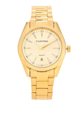 Valentino 20122400-GOLD DIAL Stainless Steel Strap Analog Watch for Men