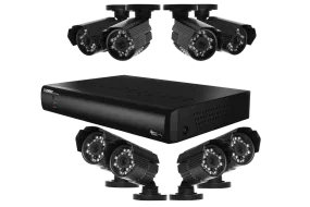 Video security system with indoor and outdoor cameras