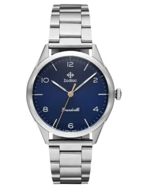 Zodiac Grandville Blue Dial, Silver Stainless Steel Men's Watch ZO9303